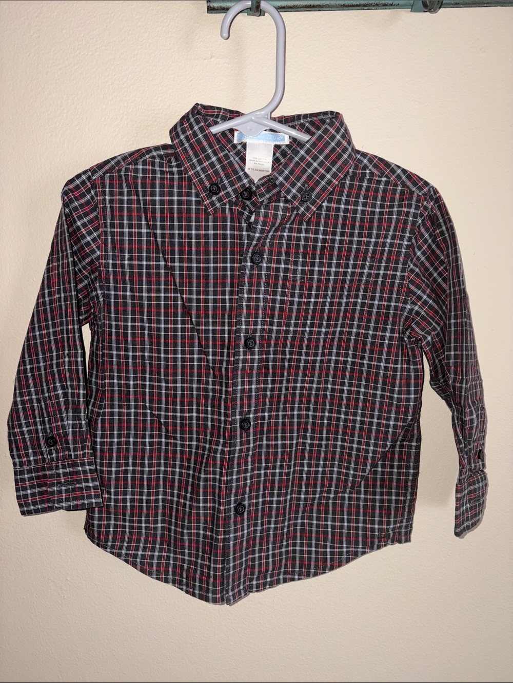 Janie and Jack Plaid Button-Up Shirt